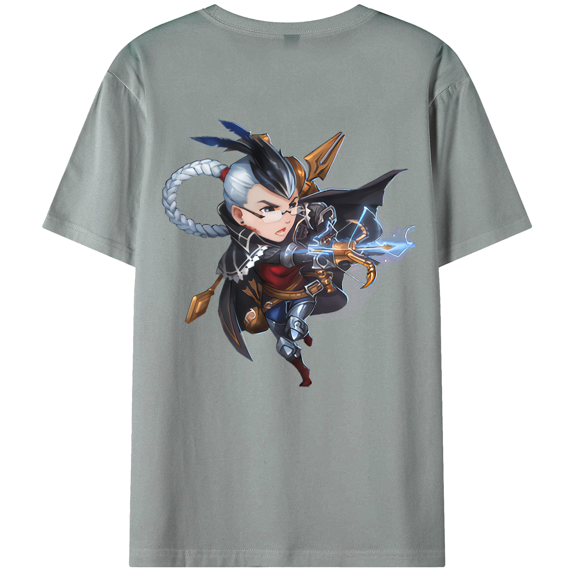 （画像用） リーグ・オブ・レジェンド League of Legends LOL 綿100％ メンズ半袖Tシャツ（バックプリント） 通気性